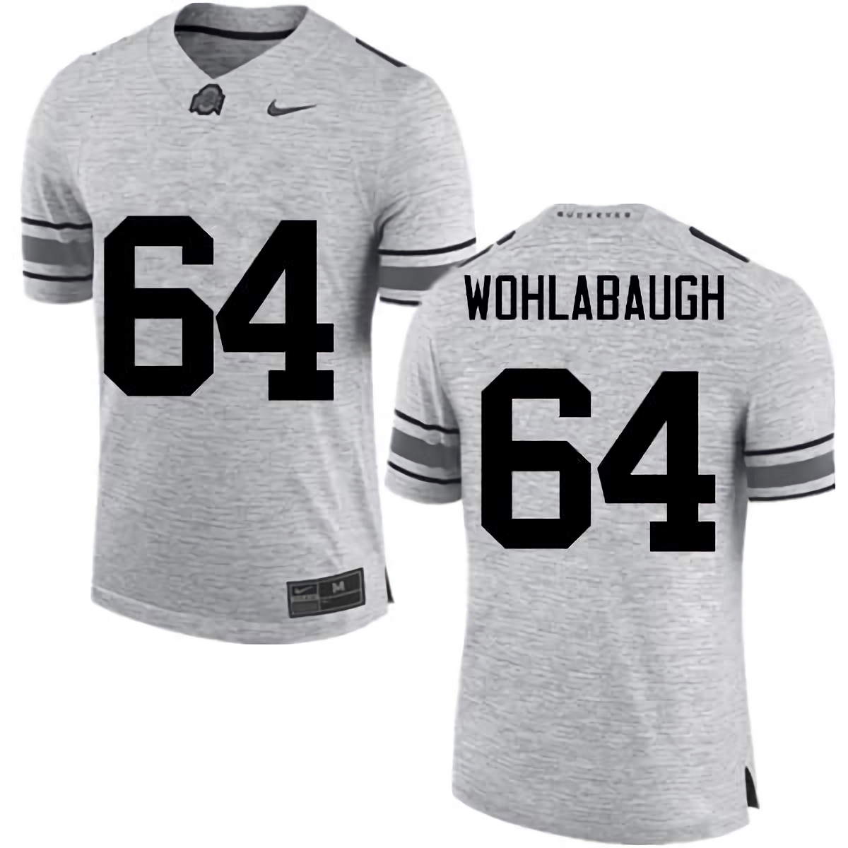 Jack Wohlabaugh Ohio State Buckeyes Men's NCAA #64 Nike Gray College Stitched Football Jersey OZV0656JT